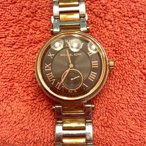 Authentic Michael Kors rose gold rhinestone accent